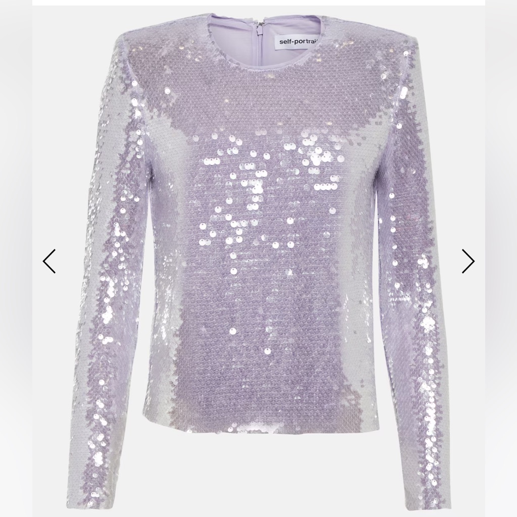 Self-Portrait Sequin Top